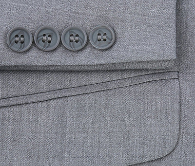 Vanderbilt Collection  - Classic 2 Piece Suit 2 Buttons Regular Fit In Light Gray 4 SO6202-2 CLASSIC SUITS_34R  - from alligatorwarehouse.com