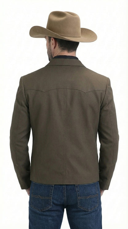 Mens Brown Western Blazer – Cowboy Style Casual Jacket Vintage Western Sport Coat Country Fashion Jacket