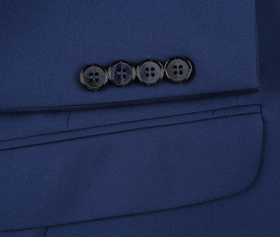 Vanderbilt Collection  - Classic 2 Piece Suit 2 Buttons Regular Fit In Blue 4 SO6201-20-CLASSIC  - from alligatorwarehouse.com