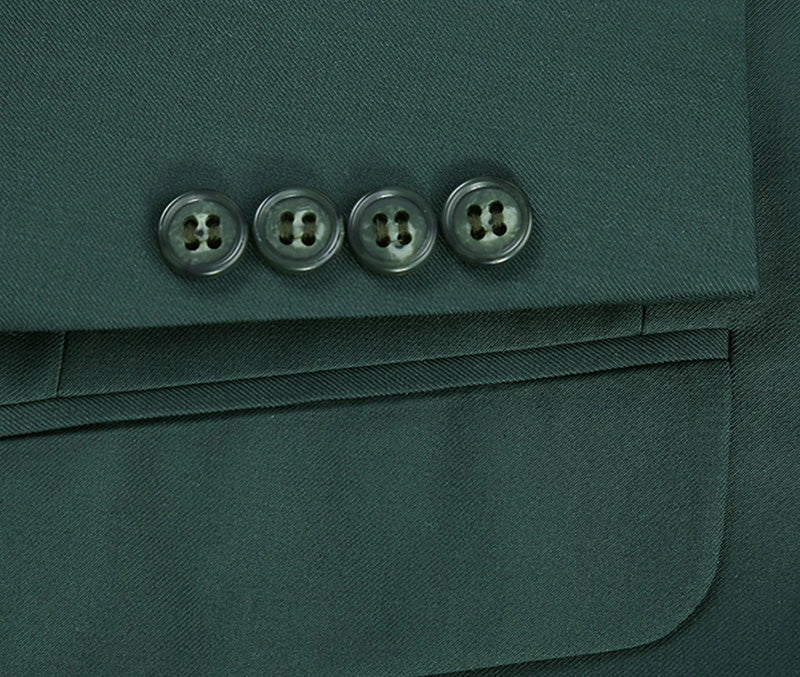 Vanderbilt Collection - Classic 2 Piece Suit 2 Buttons Regular Fit In Green