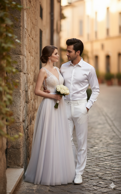 Men’s White Satin Dress Shirt – Classic Long Sleeve Formal Shirt for Weddings, Parties, and Business Wear 3   - from alligatorwarehouse.com