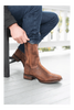 Dan Post Men's KA Python Print Leather Square Toe Boots - Brown 6 DP4526_7_D  - from alligatorwarehouse.com