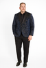Men’s Navy Blue Sequin Tuxedo Jacket with Black Satin Shawl Lapel – Luxury Prom and Wedding Blazer 6   - from alligatorwarehouse.com