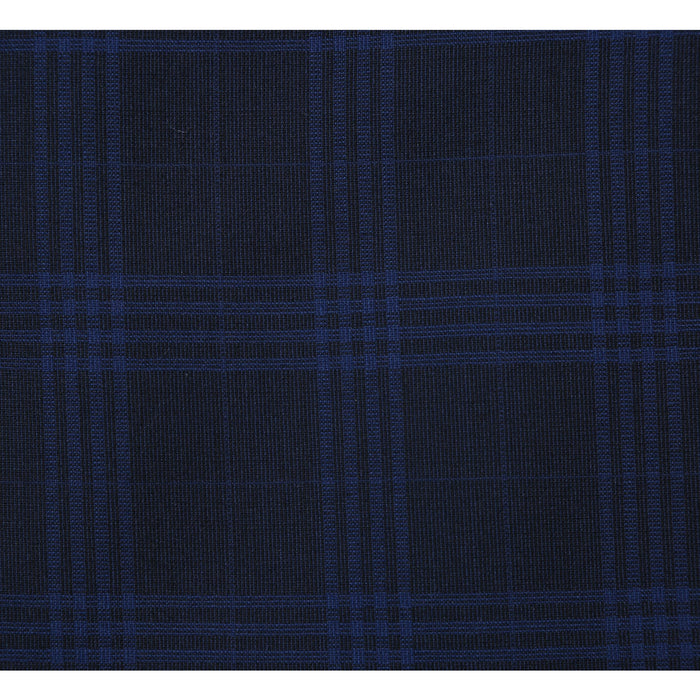 564-3 Men's Slim Fit Wool Blend Stretch Checked Suit