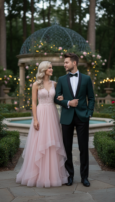 Men’s Green Tuxedo Suit – Slim Fit Jacket with Black Satin Shawl Lapel and Black Pants in Hunter Green 2   - from alligatorwarehouse.com