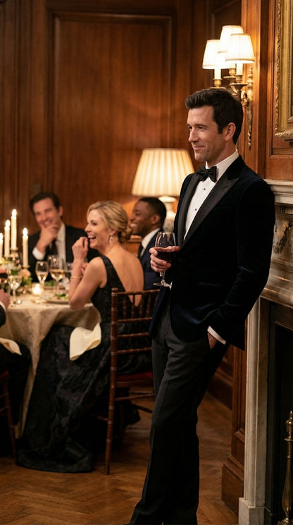 Mens Black Tuxedo Blazer – James Bond Inspired 007 Style Formal Dinner Jacket for Wedding and Evening Wear