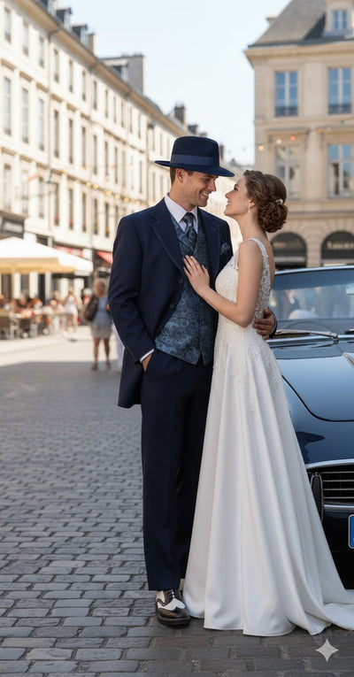 Mens 1920s Navy Blue Zoot Suit – Vintage Gangster 3-Piece Long Jacket Suit Classic Fit Pleated Pants 6   - from alligatorwarehouse.com