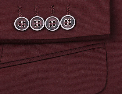 Vanderbilt Collection - Classic 2 Piece Suit 2 Buttons Regular Fit In Burgundy 4 SO6201-8-CLASSIC  - from alligatorwarehouse.com