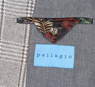 Half Canvas Slim Fit Blazer in Plaid Gray 6 SO6PS24-8_Riserva-JKT_38R  - from alligatorwarehouse.com