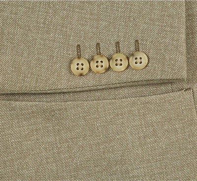 Half Canvas Slim Fit Blazer in Khaki 6 SO6PS24-1_Riserva-JKT_38R  - from alligatorwarehouse.com