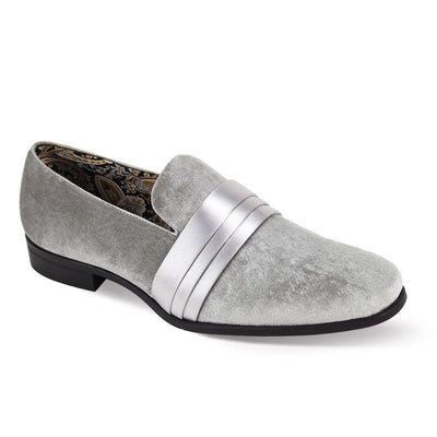 Uptown Hustle in Silver Sleek Velvet Loafers 1 7021_SILVER_7  - from alligatorwarehouse.com