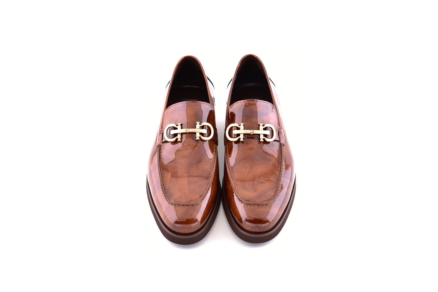 C0001208-7249 loafer with gold buckle-Marble Tan