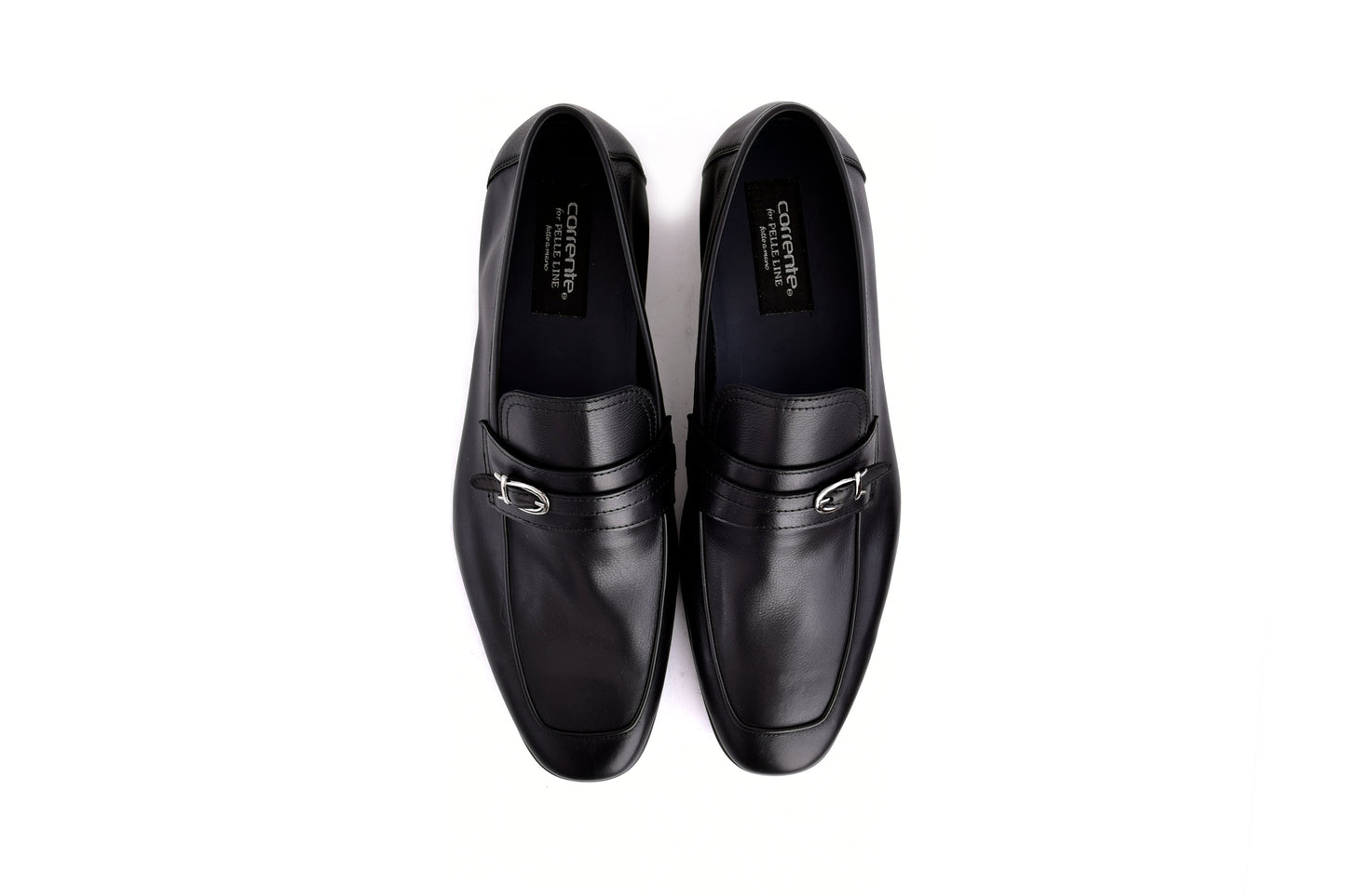 C0001117-7256 Side buckle loafer- Black