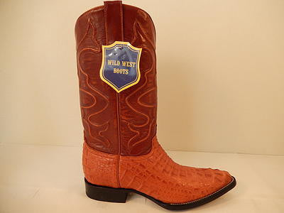 Wild West Boots Cognac Crocodile Cowboy Boot 3   - from alligatorwarehouse.com