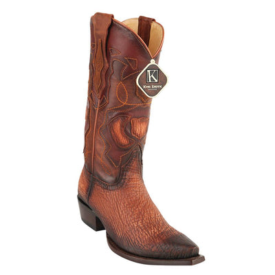 King Exotic Men's Shark Snip Toe Western Boots 5 -1  - from alligatorwarehouse.com