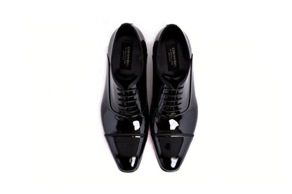 C0001102- 7368P Cap toe lace up - Black Patent