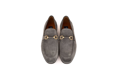 C000205-7373S Soft suede Buckle Loafer-Grey