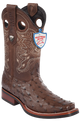 Wild West Botas de Avestruz Horma Rodeo Brown