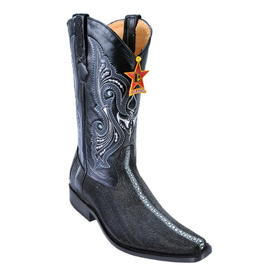 Los Altos Stingray Row-Stone Black Cowboy Boots 1   - from alligatorwarehouse.com