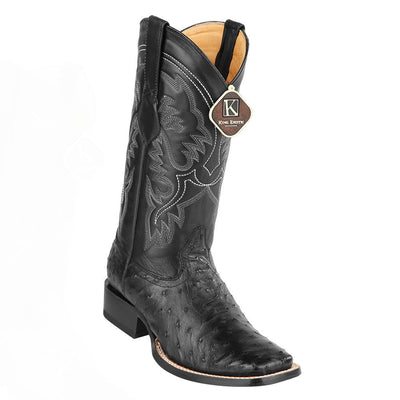 King Exotic Men's Ostrich Square Toe Boots 2 -01  - from alligatorwarehouse.com