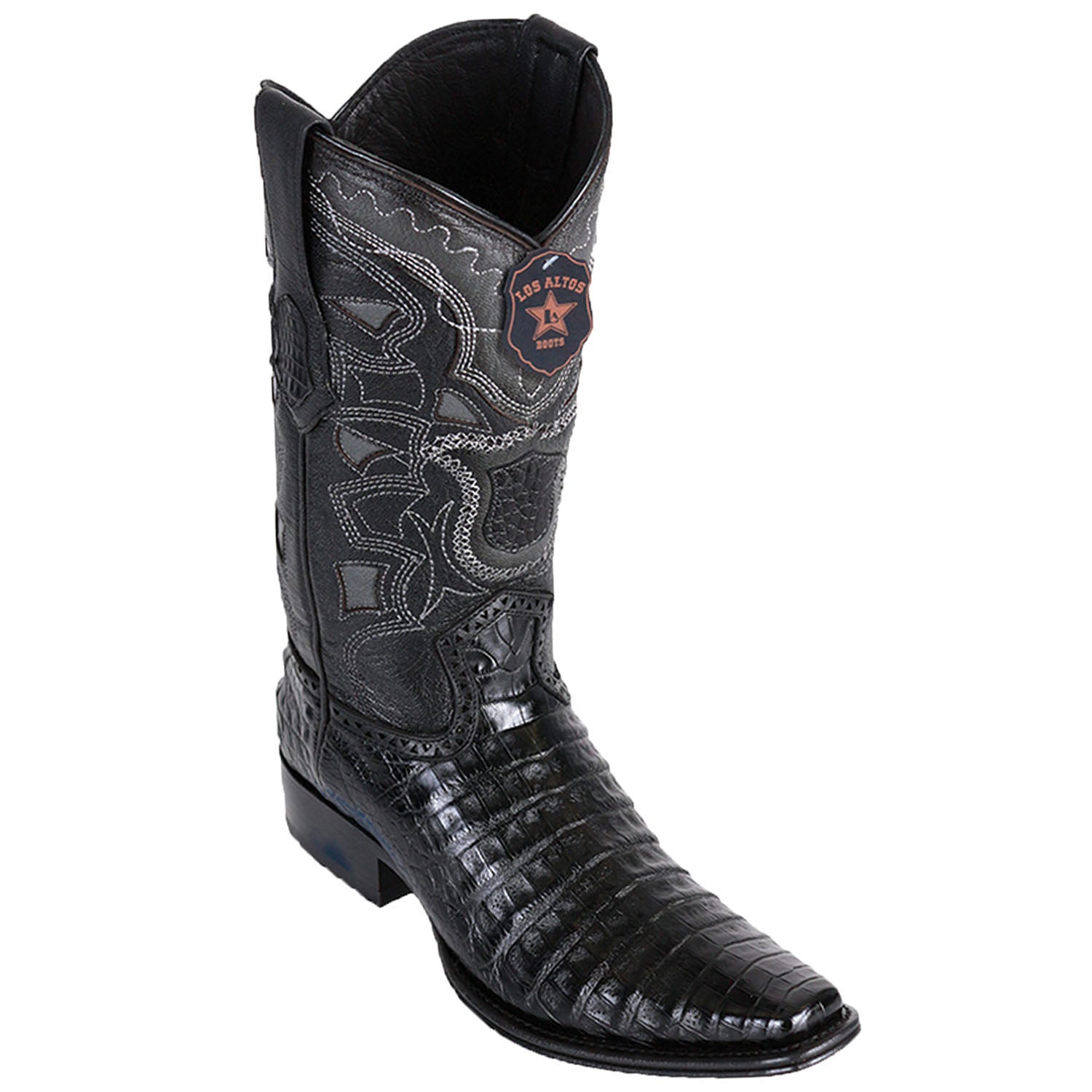 Botas de Cocodrilo Caiman Panza Horma Europea Cuadrada 1 LAB-768205-060  - from alligatorwarehouse.com
