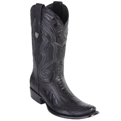 Wild West Black Ostrich Leg Mens Cowboy Boots Dubai Toe