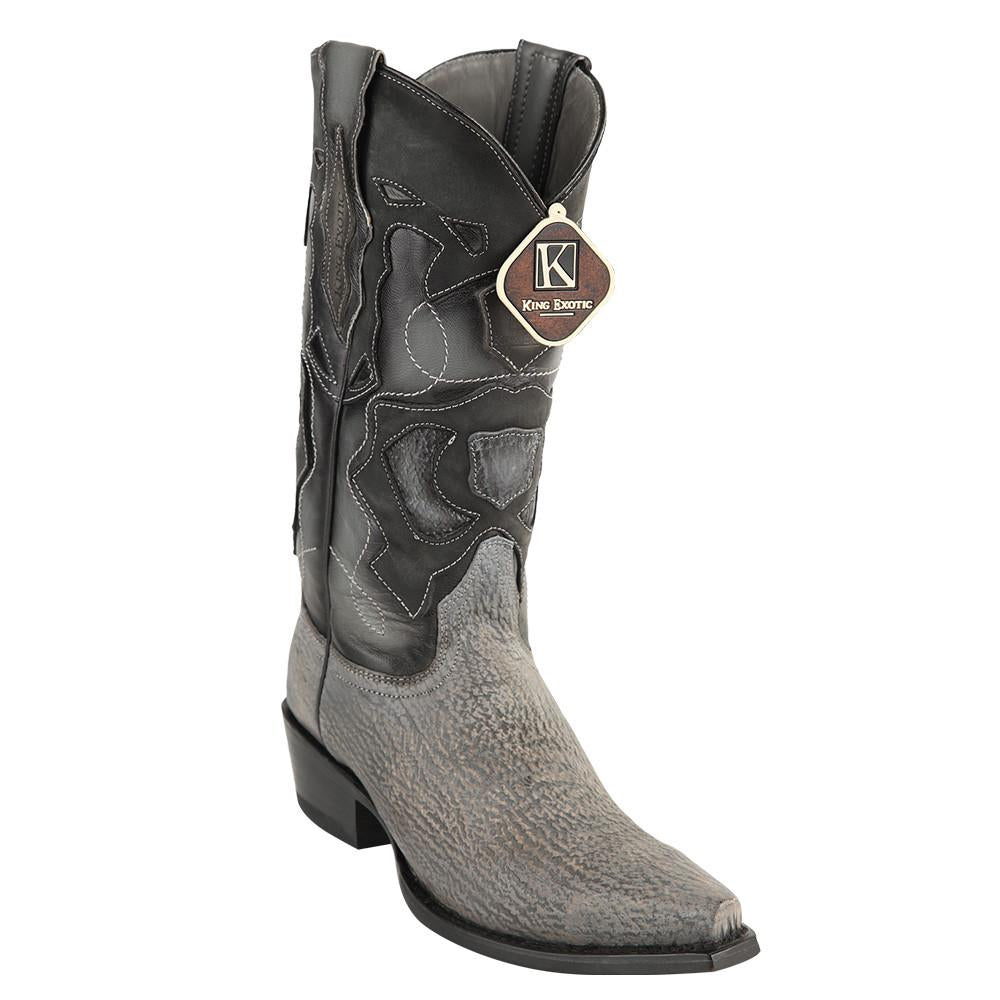 King Exotic Men's Shark Snip Toe Western Boots 2 -01  - from alligatorwarehouse.com