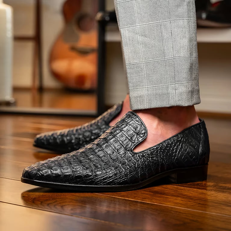 Marco Di Milano Trento Black Genuine Caiman Crocodile Slip-On - view 9