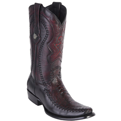 Ostrich Leg Mens Cowboy Boots Dubai Toe 3   - from alligatorwarehouse.com