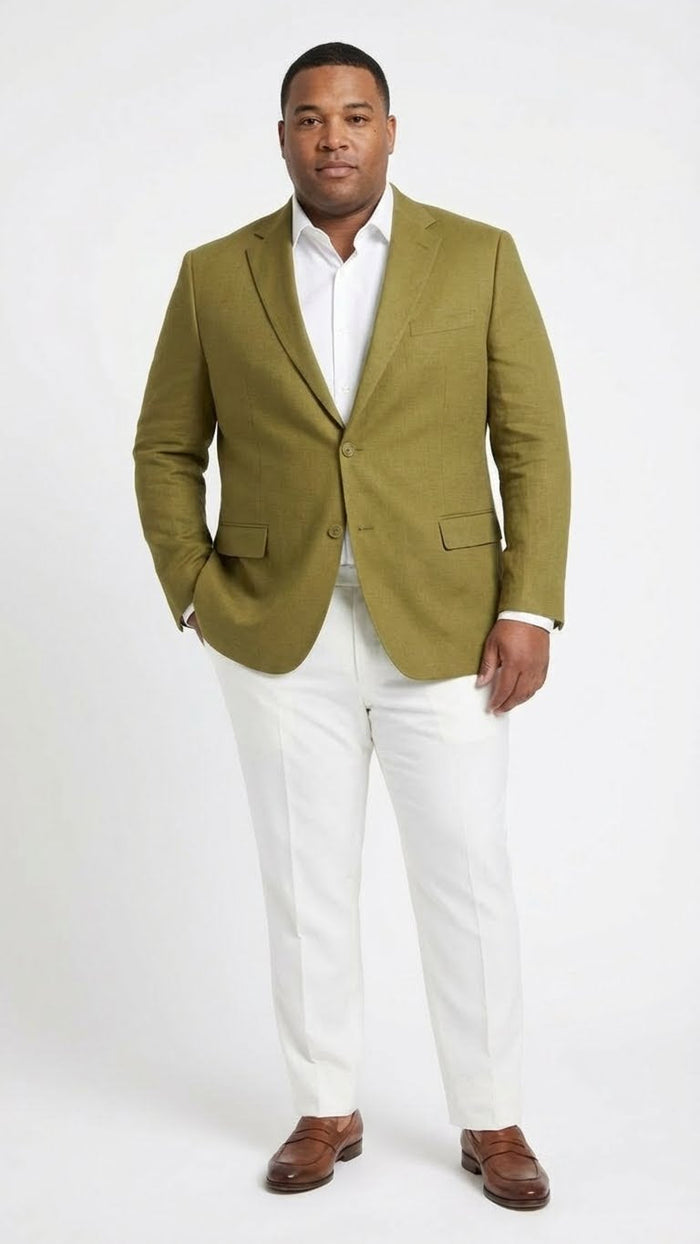 Men’s Olive Green Blazer Sport Coat – Summer in pistachio sage green