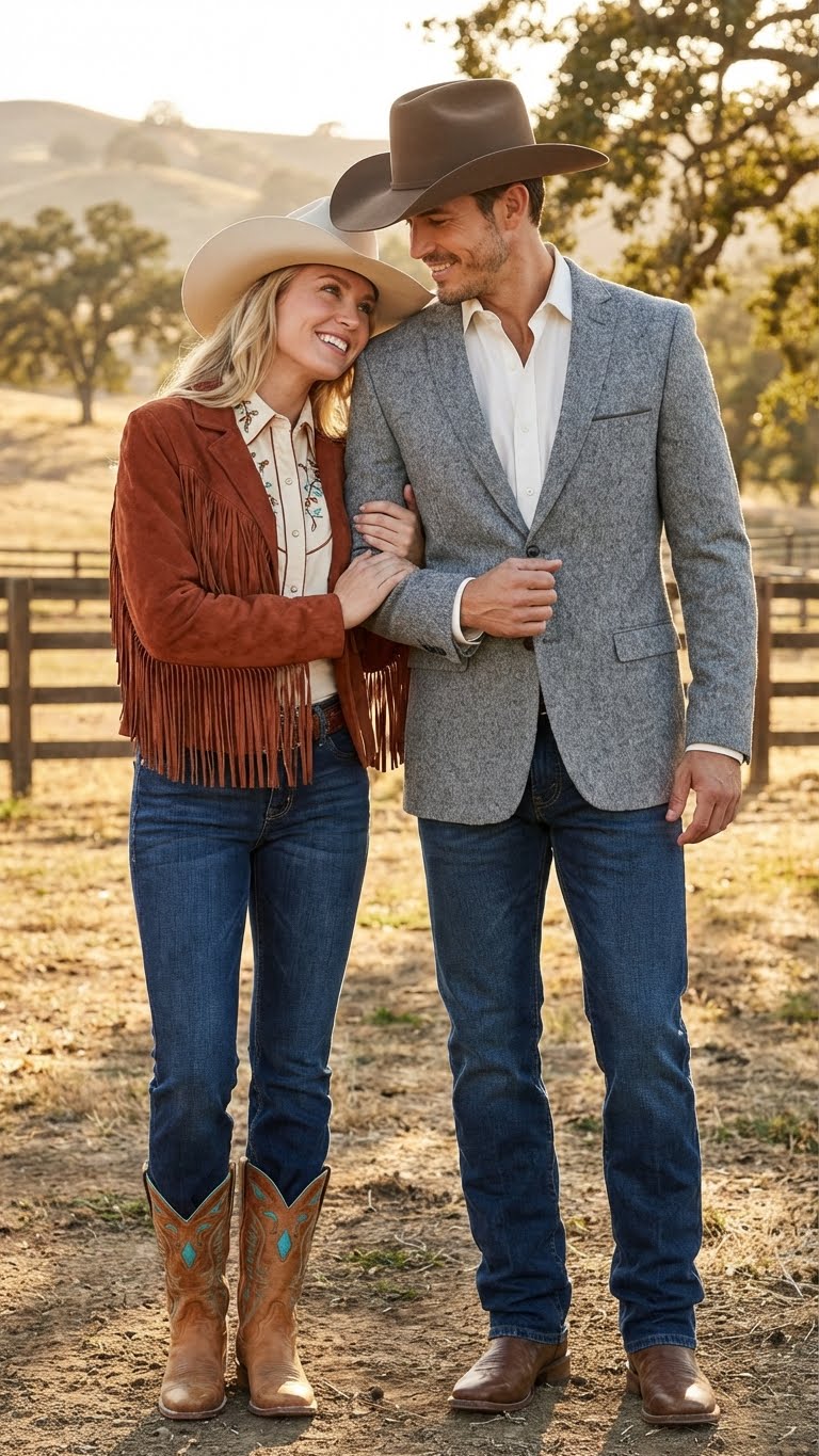 Men's Grey Tweed Herringbone Western Blazer Jacket  Style Look, Textured Formal Casual Sport Coat for Jeans