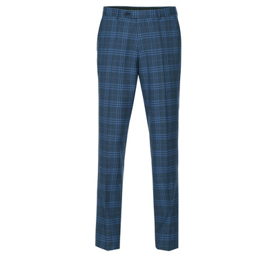 293-4 Men's 2-Piece Slim Fit Notch Lapel Stretch Windowpane Suit 3 SO6293-4 slim suits_34S  - from alligatorwarehouse.com