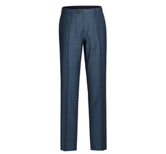 293-6 Men's Two Piece Classic Fit Windowpane Check Dress Suit
