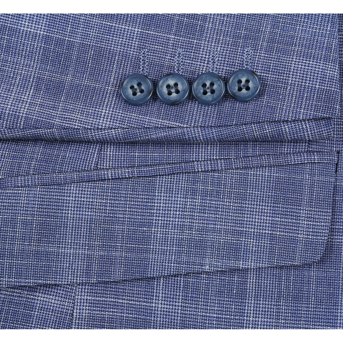 293-24 Men's Slim Fit Checked Suits