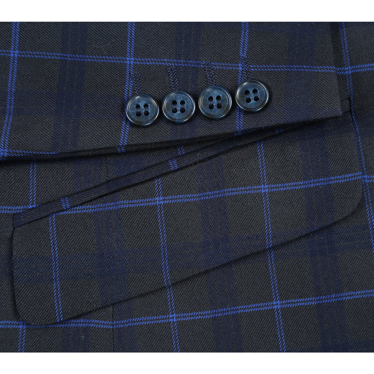 293-27 Men's Classic Fit Checked Suits