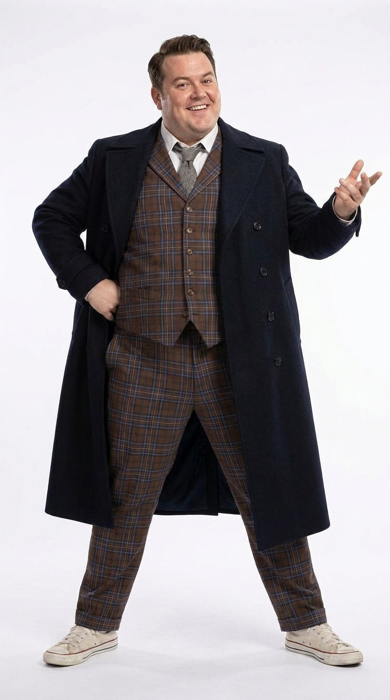 Men’s Black Long Overcoat – Doctor Who Fourteenth Doctor David Tennant Inspired Costume Coat