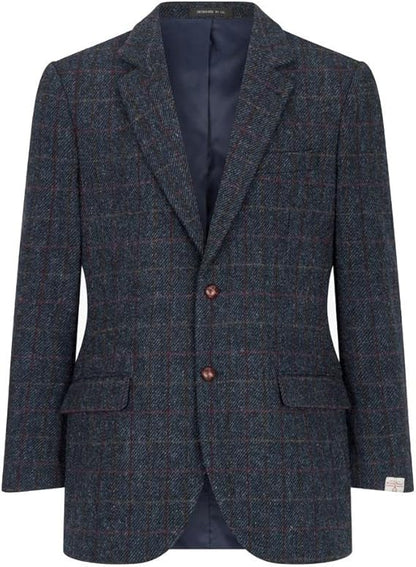 Walker and Hawkes Harris Tweed Blakemore Blazer for Men - Hand-Woven Wool Tweed Jacket with Polyester Lining, Regular Fit