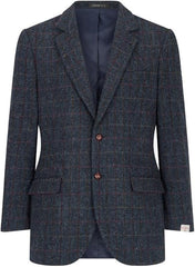 Walker and Hawkes Harris Tweed Blakemore Blazer for Men - Hand-Woven Wool Tweed Jacket with Polyester Lining, Regular Fit