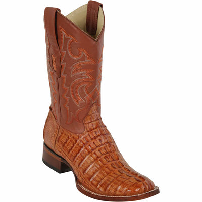 Men's Los Altos Caiman Tail Wide Square Toe Boots 2 LAB-8220104-060  - from alligatorwarehouse.com
