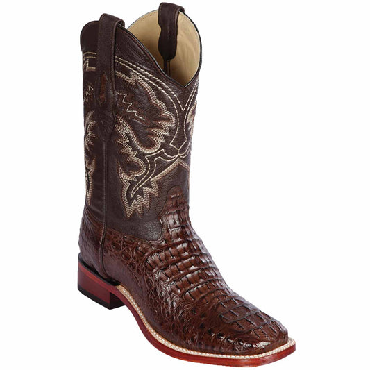 Botas Cuadrada de Cocodrilo Caiman Lomo