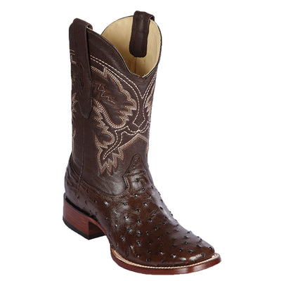 Botas de Avestruz Horma Ranchera Cuadrada Ancha C 3 LAB-8220318-060  - from alligatorwarehouse.com