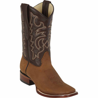 Men's Los Altos Wide Square Toe Crazy Leather Boots 2 LAB-8226207-060  - from alligatorwarehouse.com