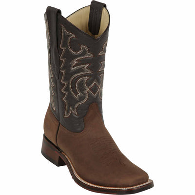 Men's Los Altos Wide Square Toe Crazy Leather Boots 2 LAB-8266231-060  - from alligatorwarehouse.com