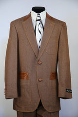 Denim Suit - Denim Blazer - Jean Fabric  Rust Suit -   Patch Pocket