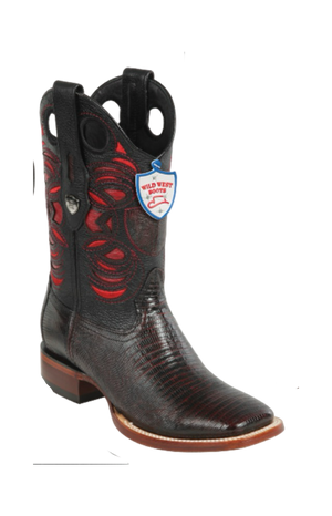 Wild West Botas de Armadillo Horma Rodeo Blackcherry