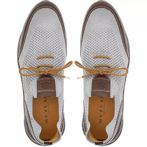 Mezlan Piedra Brown/Grey Tri-Tone Knitted Sneaker