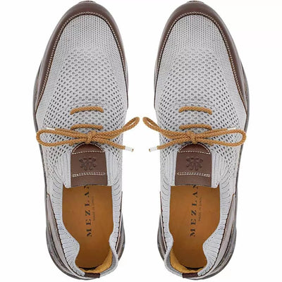 Mezlan Piedra Brown/Grey Tri-Tone Knitted Sneaker 1   - from alligatorwarehouse.com