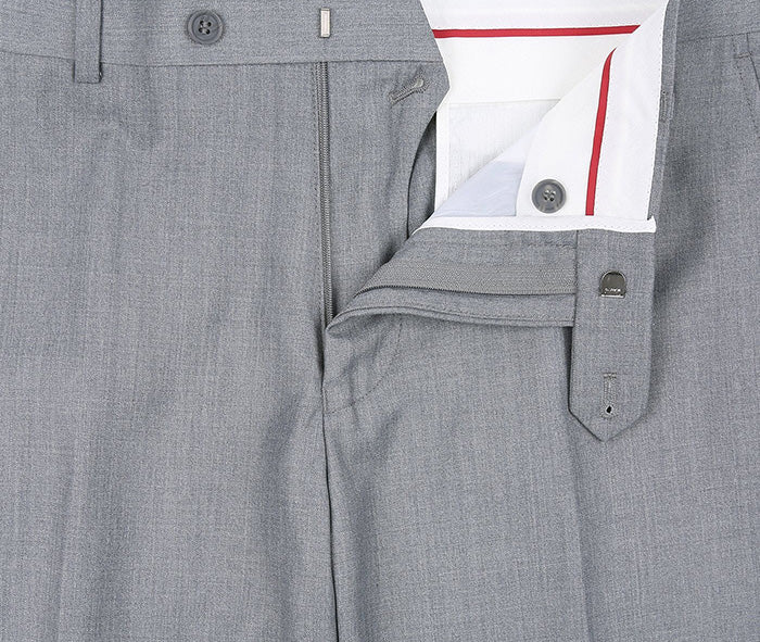 Vanderbilt Collection  - Classic 2 Piece Suit 2 Buttons Regular Fit In Light Gray