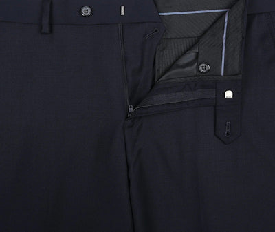 Bevagna Collection - Navy 100% Virgin Wool Regular Fit Pick Stitched 2 Piece Suit 6 SO6508-2-Classic  - from alligatorwarehouse.com