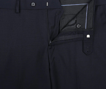 Bevagna Collection - Navy 100% Virgin Wool Regular Fit Pick Stitched 2 Piece Suit